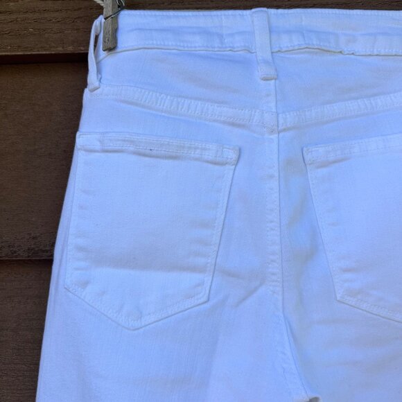 Just Black Denim White Frayed Hem Womens Jeans Size 25 Made In USA - Picture 12 of 13